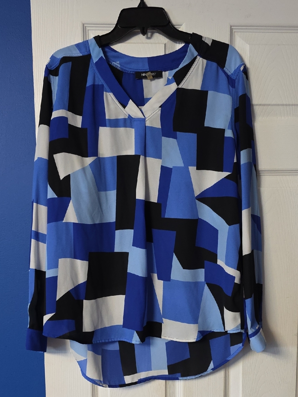 Nine West LADIES BLACK, BLUE & WHITE TOP